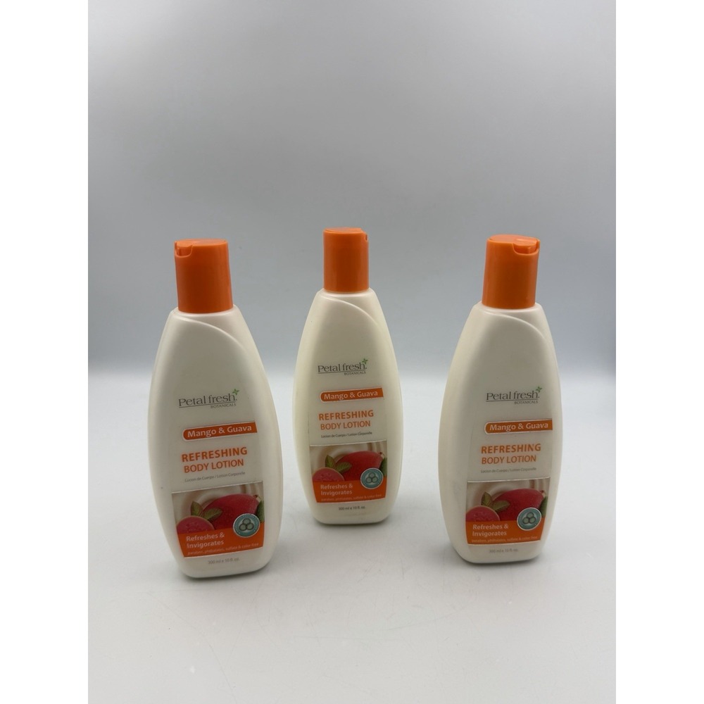 Lot of 3 Petal Fresh Mango & Guava Refreshing Body Lotion 10 oz Vegan